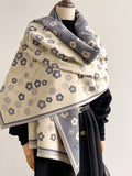 Floral Print Warm Winter Scarf